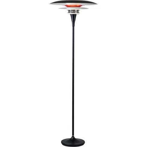 Diablo Gulvlampe Ø500 Mat sort, blank rød