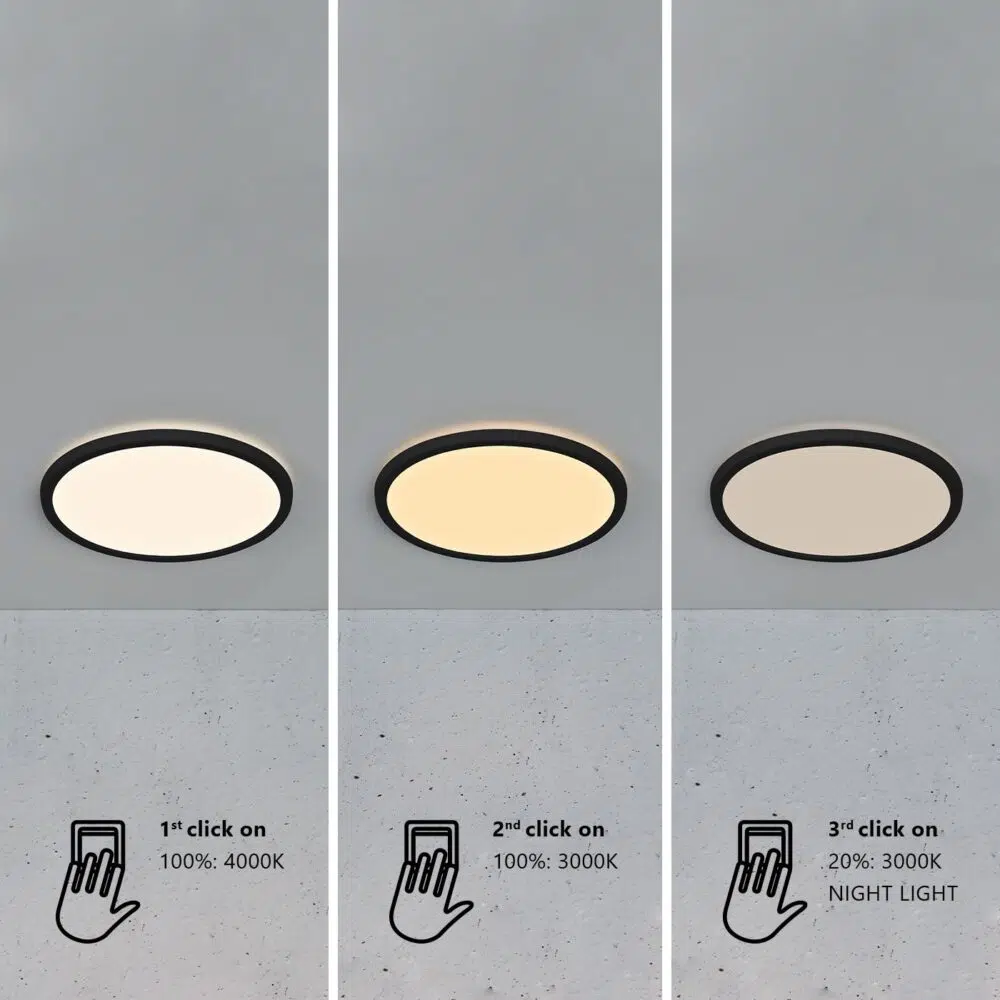 Oja 42 Ip54 3000/4000K | Ceiling Light | Black - Image 2